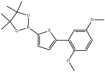 2-[5-(2,5-Dimethoxyphenyl)-2-thienyl]-4,4,5,5-tetramethyl-1,3,2-dioxaborolane Structure