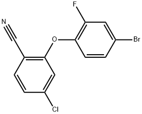 2-(4-Bromo-2-fluorophenoxy)-4-chlorobenzonitrile Structure