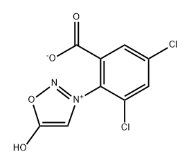 1,2,3-Oxadiazolium, 3-(2-carboxy-4,6-dichlorophenyl)-5-hydroxy-, inner salt Structure