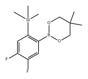 2-[4,5-difluoro-2-(trimethylsilyl)phenyl]-5,5-dimethyl-1,3,2-dioxaborinane Structure
