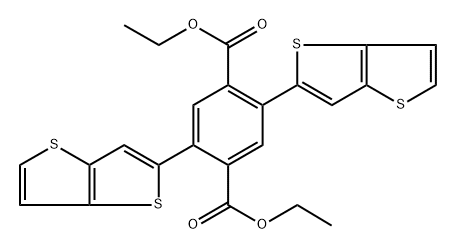 2,5-dithieno[3,2-b]thien-2-yl-1,4- benzenedicarboxylic acid-1,4-diethyl ester Structure