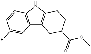 methyl 6-fluoro-2,3,4,9-tetrahydro-1H-carbazole-3-carboxylate Structure