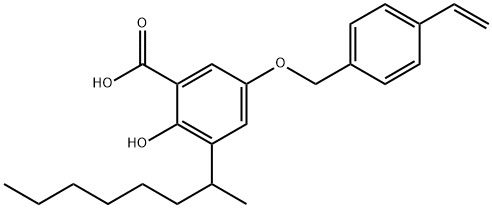 5-[(4-Ethenylphenyl)methoxy]-2-hydroxy-3-(1-methylheptyl)benzoic acid Structure