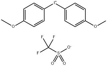 Iodonium, bis(4-methoxyphenyl)-, 1,1,1-trifluoromethanesulfonate (1:1) Structure