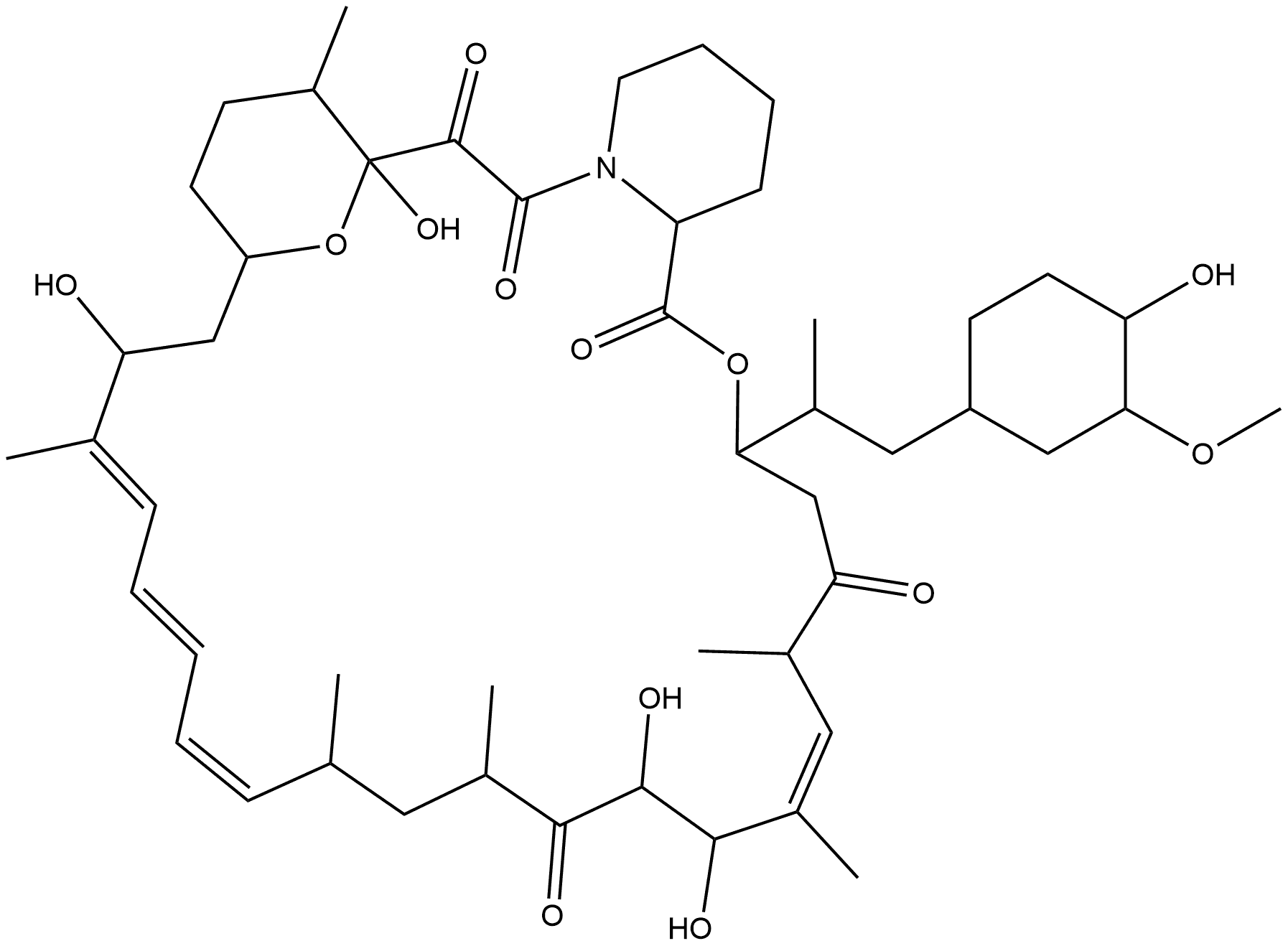 Rapamycin, 7,32-di-O-demethyl- Structure