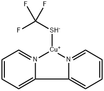 (2,2'-bipyridine)Cu(SCF3) 구조식 이미지