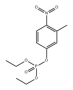 Phosphoric acid, diethyl 3-methyl-4-nitrophenyl ester 구조식 이미지