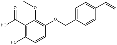 3-[(4-Ethenylphenyl)methoxy]-6-hydroxy-2-methoxybenzoic acid Structure