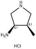 (3R,4R)4-methyl-3-pyrrolidinamine hydrochloride (1:2) Structure