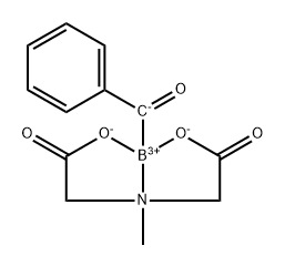 Boron, benzoyl[N-[(carboxy-κO)methyl]-N-methylglycinato(2-)-κN,κO]-, (T-4)- Structure