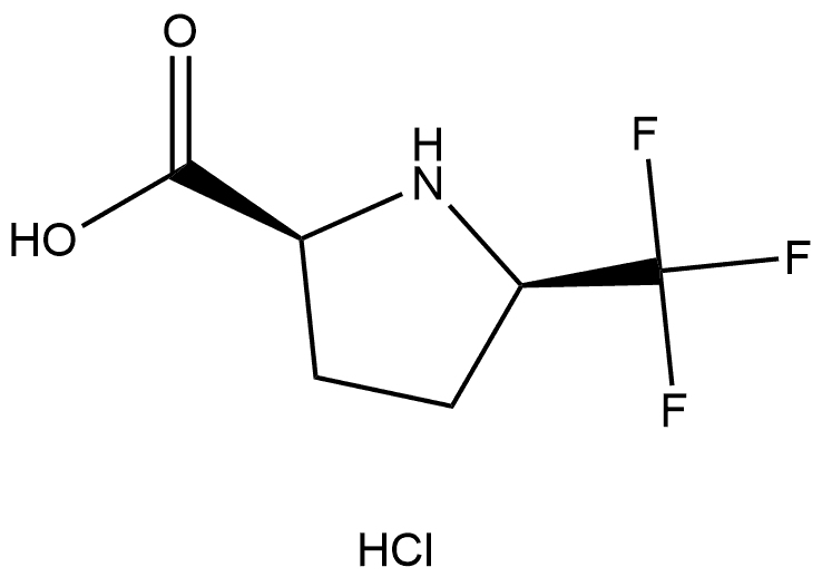 cis-5-Trifluoromethyl-pyrrolidine-2-carboxylic acid hydrochloride Structure