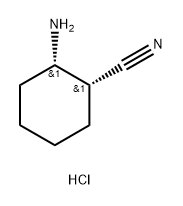 Cyclohexanecarbonitrile, 2-amino-, hydrochloride (1:1), (1R,2S)-rel- Structure