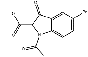 Methyl 1-acetyl-5-bromo-2,3-dihydro-3-oxo-1H-indole-2-carboxylate Structure