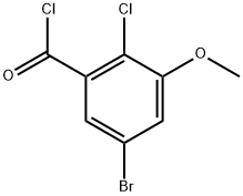 5-Bromo-2-chloro-3-methoxybenzoyl chloride Structure