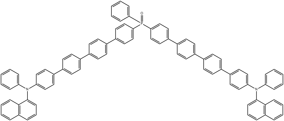 4''' ,4''''-(Phenylphosphoryl)bis(N -1-naphthyl-N -phenyl-1,1':4',1'':4'',1'''-quaterphenyl-4-amine) Structure