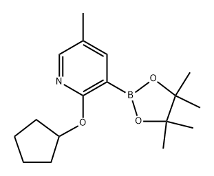 2-(cyclopentyloxy)-5-methyl-3-(4,4,5,5-tetramethyl-1,3,2-dioxaborolan-2-yl)pyridine Structure