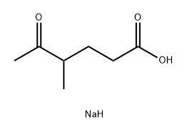 Hexanoic acid, 4-methyl-5-oxo-, sodium salt (1:1) Structure