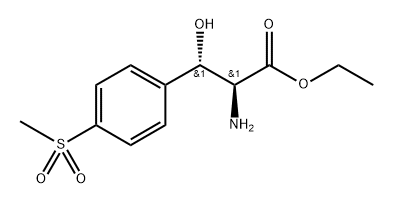 L-Phenylalanine, β-hydroxy-4-(methylsulfonyl)-, ethyl ester, (βS)- 구조식 이미지