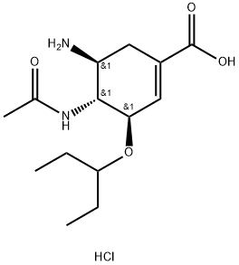 OseltaMivir Acid Hydrochloride 구조식 이미지