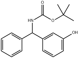 Carbamic acid, N-[(3-hydroxyphenyl)phenylmethyl]-, 1,1-dimethylethyl ester 구조식 이미지