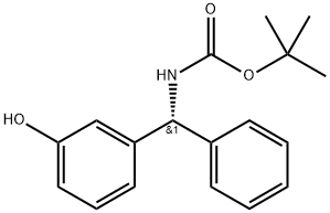 Carbamic acid, N-[(R)-(3-hydroxyphenyl)phenylmethyl]-, 1,1-dimethylethyl ester 구조식 이미지