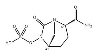 Sulfuric acid, mono[(2S,5R)-2-(aminocarbonyl)
-7-oxo-1,6-diazabicyclo[3.2.1]oct-6-yl] ester Structure