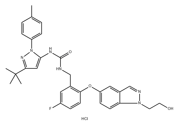 Pexmetinib hydrochloride 구조식 이미지