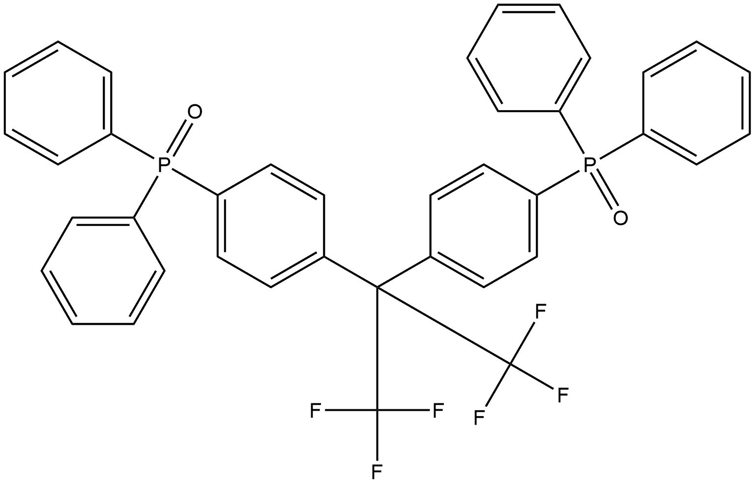 Phosphine oxide, 1,1'-[[2,2,2-trifluoro-1-(trifluoromethyl)ethylidene]di-4,1-phenylene]bis[1,1-diphenyl- Structure