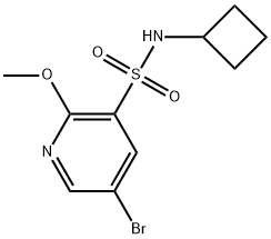 5-Bromo-N-cyclobutyl-2-methoxy-3-pyridinesulfonamide 구조식 이미지
