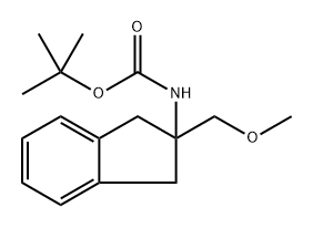 tert-butyl (2-(methoxymethyl)-2,3-dihydro-1H-inden-2-yl)carbamate Structure