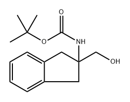 tert-butyl (2-(hydroxymethyl)-2,3-dihydro-1H-inden-2-yl)carbamate Structure