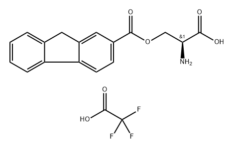 9H-Fluorene-2-carboxylic acid, (2S)-2-aMino-2-carboxyethyl ester, 2,2,2-trifluoroacetate (1:1) Structure