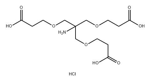 3,3'-((2-amino-2-((2-carboxyethoxy)methyl)propane-1,3-diyl)bis(oxy))dipropanoic acid hydrochloride Structure