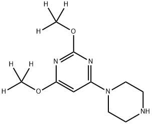 Pyrimidine, 2,4-di(methoxy-d3)-6-(1-piperazinyl)- Structure