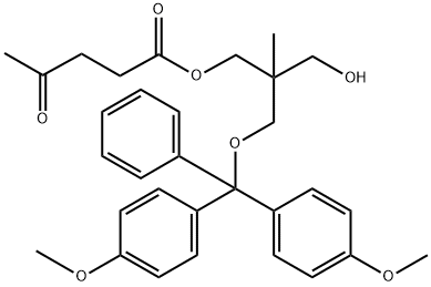 Pentanoic acid, 4-oxo-, 3-[bis(4-methoxyphenyl)phenylmethoxy]-2-(hydroxymethyl)-2-methylpropyl ester Structure