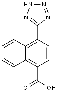 4-(1H-Tetrazol-5-yl)-1-naphthalenecarboxylic acid 구조식 이미지