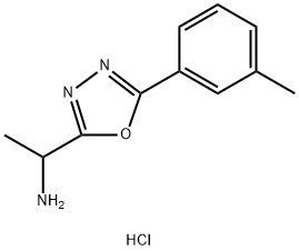 1-(5-(M-tolyl)-1,3,4-oxadiazol-2-yl)ethan-1-amine hydrochloride Structure