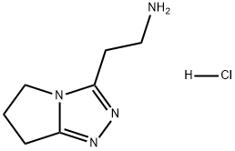 5H-Pyrrolo[2,1-c]-1,2,4-triazole-3-ethanamine, 6,7-dihydro-, hydrochloride (1:1) Structure