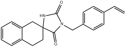 1-[(4-Ethenylphenyl)methyl]-3′,4′-dihydrospiro[imidazolidine-4,2′(1′H)-naphthale]-2,5-dione Structure