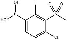 (4-Chloro-2-fluoro-3-(methylsulfonyl)phenyl)boronic acid Structure