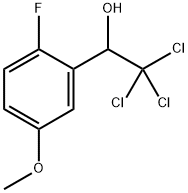 Benzenemethanol, 2-fluoro-5-methoxy-α-(trichloromethyl)- Structure