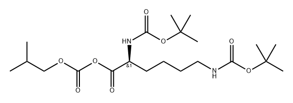 L-Lysine, N2,N6-bis[(1,1-dimethylethoxy)carbonyl]-, anhydride with 2-methylpropyl hydrogen carbonate Structure