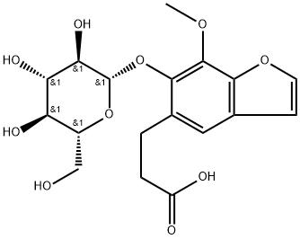 5-Benzofuranpropanoic acid, 6-(β-D-glucopyranosyloxy)-7-methoxy- Structure