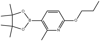 2-Methyl-6-propoxy-3-(4,4,5,5-tetramethyl-1,3,2-dioxaborolan-2-yl)pyridine Structure