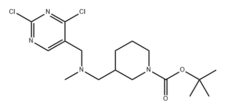 3-{[(2,4-Dichloro-pyrimidin-5-ylmethyl)-methyl-amino]-methyl}-piperidine-1-carboxylic acid tert-butyl ester Structure