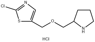 Thiazole, 2-chloro-5-[(2-pyrrolidinylmethoxy)methyl]-, hydrochloride (1:1) Structure