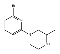 1-(6-bromopyridin-2-yl)-3-methylpiperazine 구조식 이미지