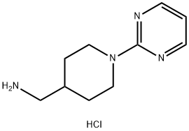 [1-(pyrimidin-2-yl)piperidin-4-yl]methanamine hydrochloride Structure
