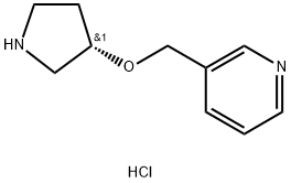 Pyridine, 3-[[(3S)-3-pyrrolidinyloxy]methyl]-, hydrochloride (1:1) Structure