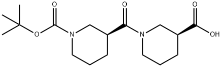 (S)-1-[N-Boc-(S)-piperidine-3-carbonyl]piperidine-3-carboxylic acid 구조식 이미지